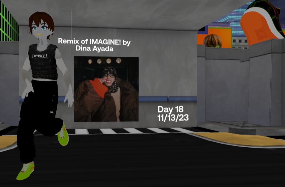 kevinonearth999's tweet image. Day 18 of #CreateDaily achieved, sampling @DinaAyada and her song &quot;Imagine!&quot; from her debut album!

Go check out the original streaming on all platforms, then jump into the #CreateDaily World to take a listen to my remix and today&apos;s creation :D

Location: oncyber.io/createdaily?co…