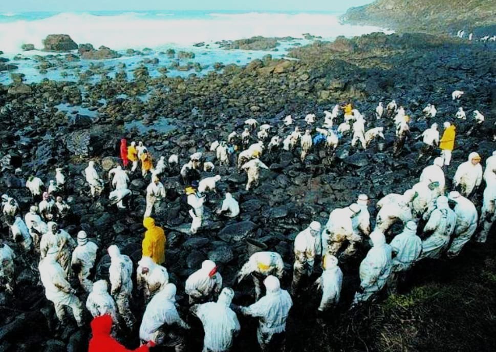 SabiasGalicia's tweet photo. Hoxe cúmprense 21 anos do maior desastre ecolóxico nas nosas costas. Pasaron 21 anos do afundimento do #Prestige. Sempre orgullosos do pobo galego e de todos os voluntarios valentes que loitaron para limpar a nosa costa. #NuncaMais #Galicia https://t.co/dEkDSwfjEM