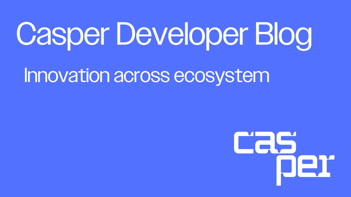 Developers look for an environment where they can easily: 👉 Test 👉 Debug 👉 Deliver rapidly Read on to find out steps to optimize your Casper development process and local testing 🙌 eu1.hubs.ly/H069WBD0