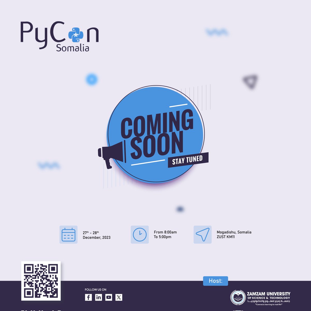 PyConSomalia's tweet image. 📣 Exciting news! 🎉 📣
We are thrilled to announce the launch of PyCon Somalia, the first-ever Python language conference in Somalia!
Register now and let's celebrate the power of Python together! 🐍💻✨
🔗 Link: lu.ma/PyConSomalia
#PyConSomalia #PythonConference #Somalia