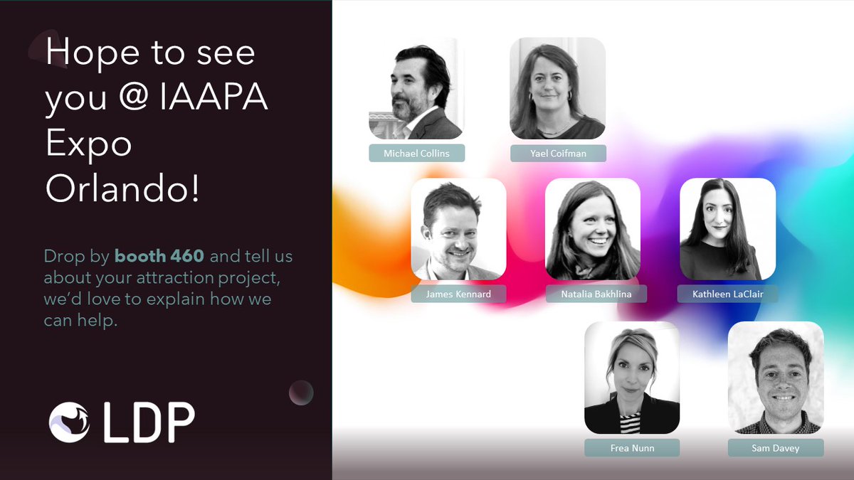 LDP_Economics's tweet image. If you&apos;re coming to IAAPA Expo Orlando then drop by our booth 460 to say hello and let us explain how we can help with taking those first steps to realising your project or how we can help improve your existing attraction. Safe travels, see you there!