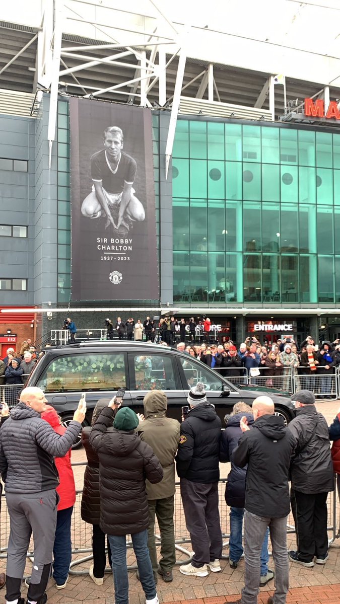 One final visit to Old Trafford, rest easy Sir Bobby Charlton ❤.