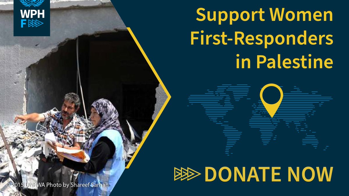 wphfund's tweet photo. Local women’s organizations across #Palestine are serving as first responders at the forefront of the escalating crisis.  

With its latest emergency funding appeal, @wphfund is calling on the world to urgently support them.  

DONATE TODAY: https://t.co/VU7da8dny0 https://t.co/6OUc9mX3YI