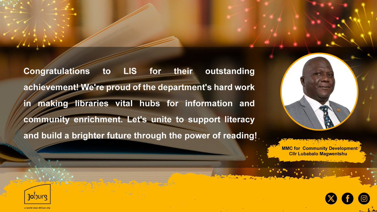 LubaMagwentshu's tweet image. #JoburgLibraries
#LIS
#JoburgMatters
#ServantOfThePeople