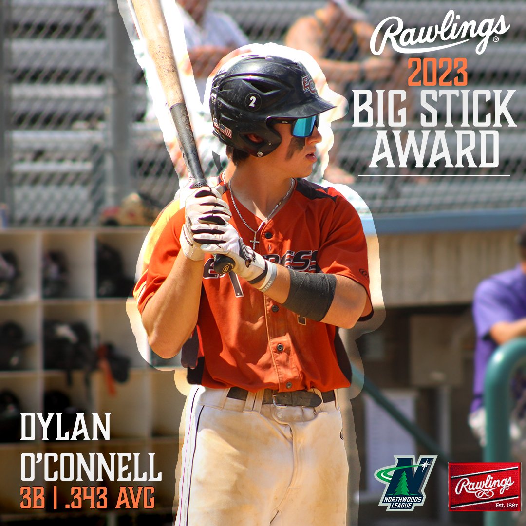 Congrats to our very own Dylan O'Connell on being named one of Rawlings' Big Stick Award Winners for the 2023 season! 👏🏼🏆 Full Press Release: northwoodsleague.com/blog/2023/11/1…