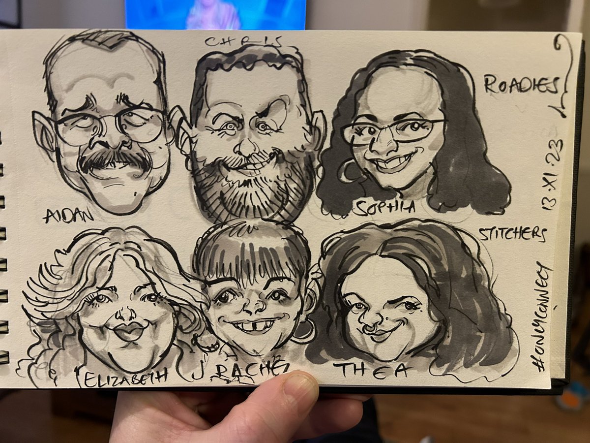 Nice one Stitchers! @OnlyConnectQuiz @VictoriaCoren #quizzymondays #onlyconnect #caricature #livedrawing
