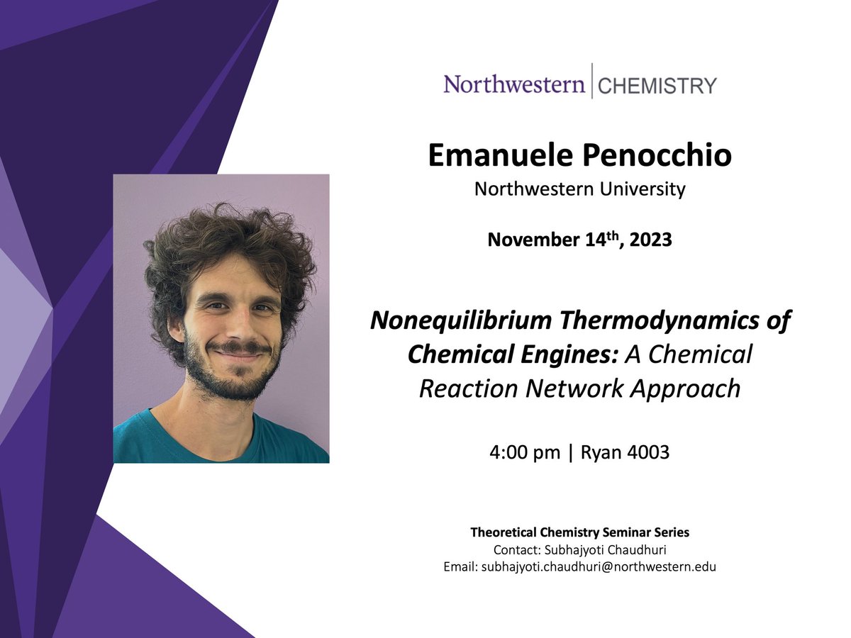 Northwestern Theoretical Chemistry Seminar Series tweet media