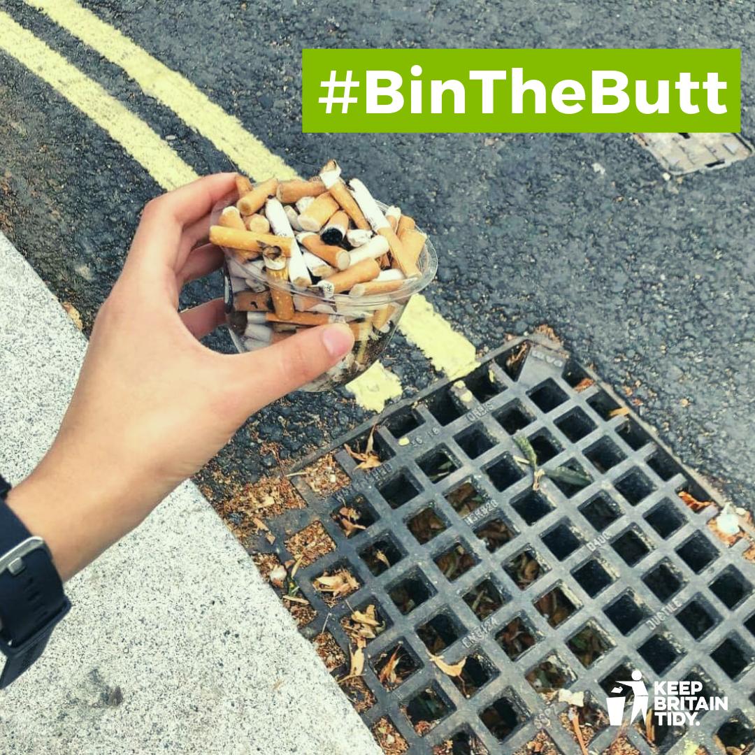 🚬 No ifs, no butts, it's still litter 🚯 

🚬 They are made of plastic and never fully break down 
🚬 They contain over 4000 toxic chemicals that could pollute our rivers 
🚬 They can harm wildlife on both land and sea

🚫 Stub it and bin it 🚫

 #BinYourButt