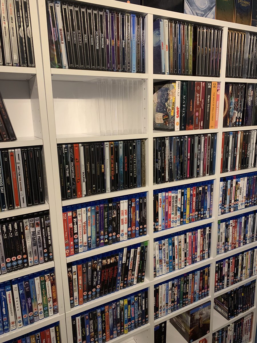 Reorganisation done after laying new flooring, #MyMovieCollection #BluRay #DVD #4KUltraHD #Steelbook