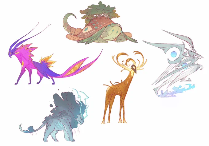Some XXL sized monster designs from the archive for a cancelled pitch project 