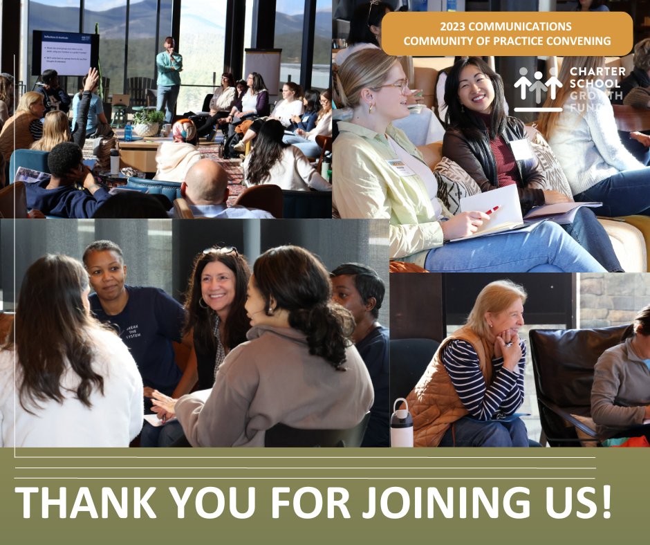 CharterGrowth's tweet photo. Reflecting on an amazing time at the CSGF Communications Leaders Convening at Lone Rock in Colorado!
Over 30 charter school communication leaders from the CSGF portfolio participated in profound discussions, immersive learning, and meaningful connections. 
 #CSGF #Chartergrowth https://t.co/x7OzVgnEmc