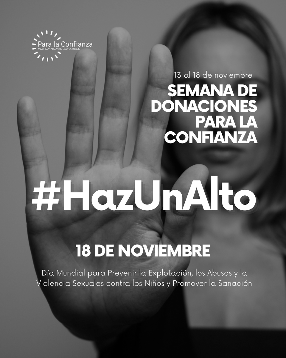paralaconfianza's tweet photo. #hazunalto 🖐️ para prevenir la violencia sexual. Realiza una donación para que nuestro equipo de profesionales pueda acompañar a las personas que se acercan a nuestra organización en busca de apoyo, de forma gratuita y segura. 

👉 https://t.co/ysMzKSQdnf https://t.co/t88iUWcHNk