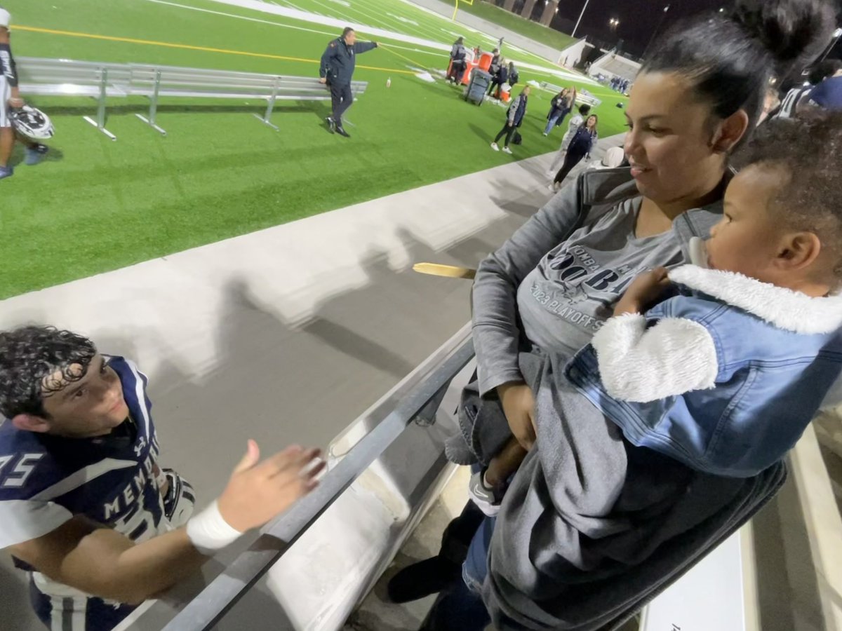 CiciRuss's tweet photo. Best birthday gift I could ask for. 
My babies, their smiles, breathing and winning Bi- District playoffs. Now, let’s keep it going
💪🏼🏈💞
@sho_russ @23aidenmartin @Football_TMHS 
Psalms 18:2 #TheRock
Thanks for the great 📸, @PlaymakersSpor2 
#WR #TE #RunAngry #RandallRussII https://t.co/yLlpo3z4ln
