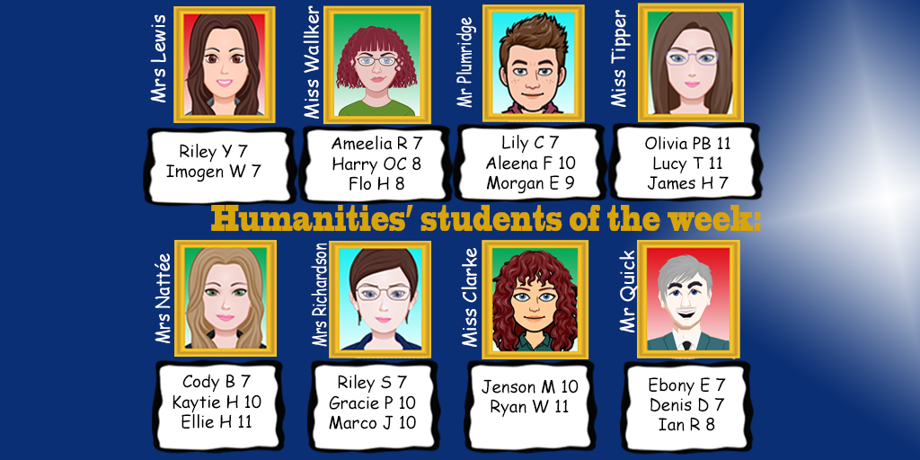 Congratulations to last week's students of the week!
Well done all!
