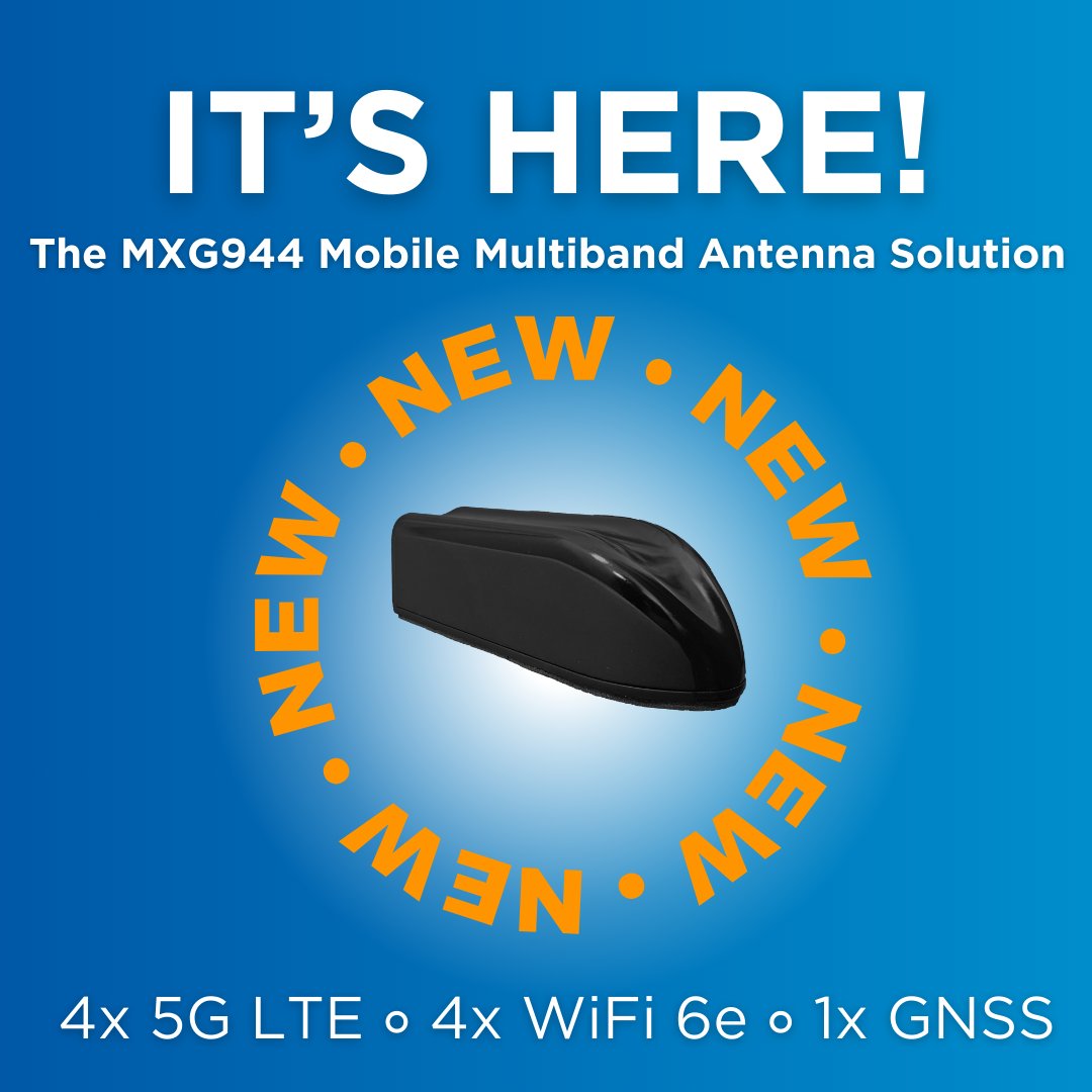 MobileMarkInc's tweet photo. The MXG944 is more than an antenna-- It's a complete solution built to enhance your capabilities and strengthen your connections. The latest in mobile antenna technology is available now.

Check out the MXG944: https://t.co/lR7KXFjFpK

#MobileMark #wirelesscommunications #5G https://t.co/vmVixEw5gy