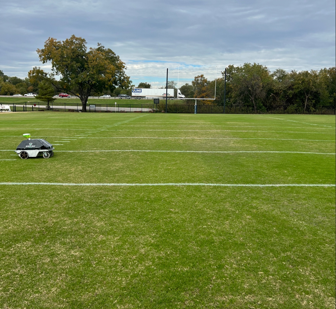 George Straight has been busy this fall painting numerous times per week for our DFW teams. We're thankful for cutting edge machines and technology, and the willingness of our staff to learn, grow, and adjust to new ways of doing things! 

<a href="/Turf_Tank/">Turf Tank</a>