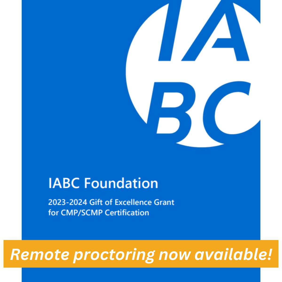 Have you heard? Applications for the 2023-2024 Gift of Excellence Grant are now open! These grants provide scholarships to members in financial need who are seeking their CMP or SCMP certification through GCCC. Apply now: ow.ly/jxch50Q7aQR #IABCFoundation #certification