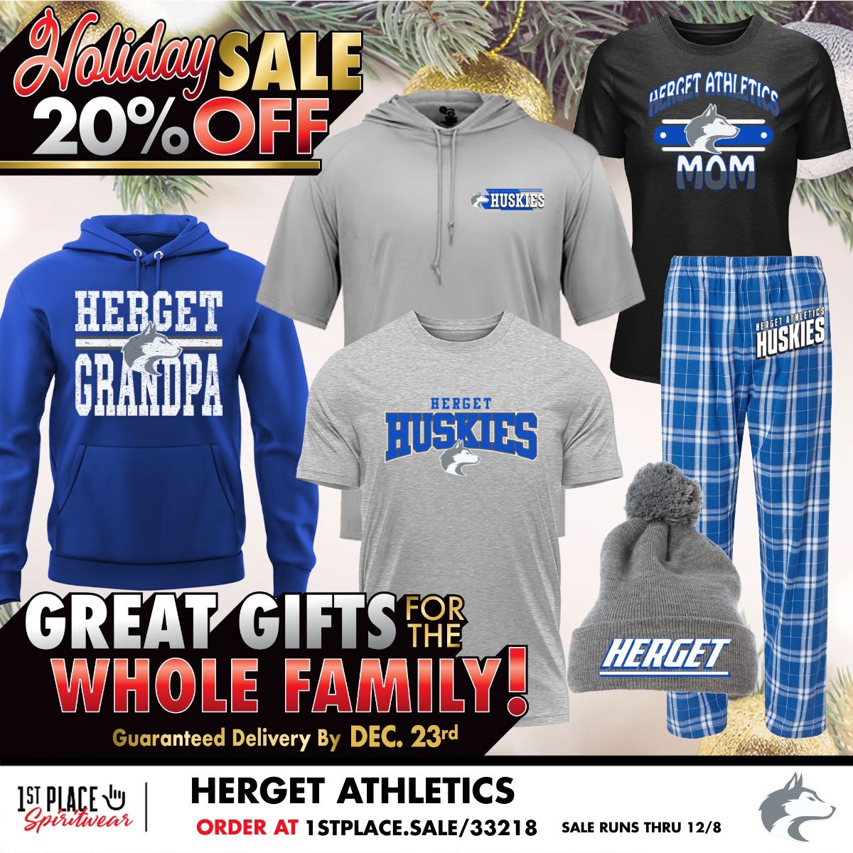 AthleticsHerget's tweet photo. Check out the spirit wear holiday sale! https://t.co/VidpwilMEt

Sale Dates: November 6th - December 8th
Savings: 20% discount sitewide
Shipping: Free shipping over $75, $5 shipping under $75
Delivery: All orders are guaranteed delivery by December 23rd https://t.co/Um94M4bDXJ