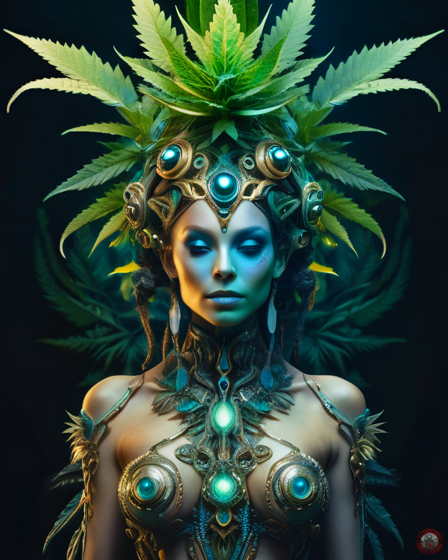 🌄Good Afternoon My Friends🌄
To Start The Day Here Is A Beautiful  Ornate 
🌳Cannabis🌳👽Alien👽 Goddess
#cannabisgrower #stonerbabe #cannabisculture #420friendly #420Girl #Weedmob #WeedLovers #Mmemberville #weedtwt #LegalizeIt #weedcommunity #cannabisnews #UFOs #aigenerated
