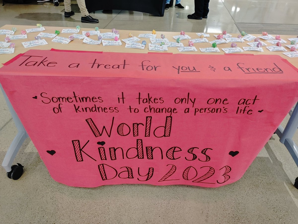 Students and Staff at <a href="/DelawareAreaCC/">DelawareCareerCenter</a> are celebrating World Kindness Day today!