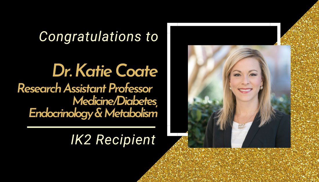 Congratulations to Dr. @katie_coate, Research Assistant Professor, @VUMC_Medicine/Diabetes, Endocrinology & Metabolism, on her IK2from @VeteransHealth: Pancreatic islet alpha cell response to insulin resistance and type 2 diabetes. @vumcdiabetes #EFSkudos