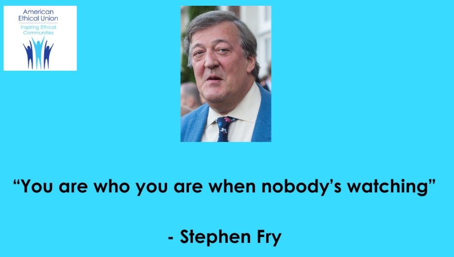 “You are who you are when nobody’s watching.” - Stephen Fry 

You deserve to feel the freedom of being yourself without the fear of how others will perceive you. Actor and proud Humanist <a href="/stephenfry/">Sir Stephen Fry</a> agrees in fully embracing your authentic self in our latest #motivationalmonday.