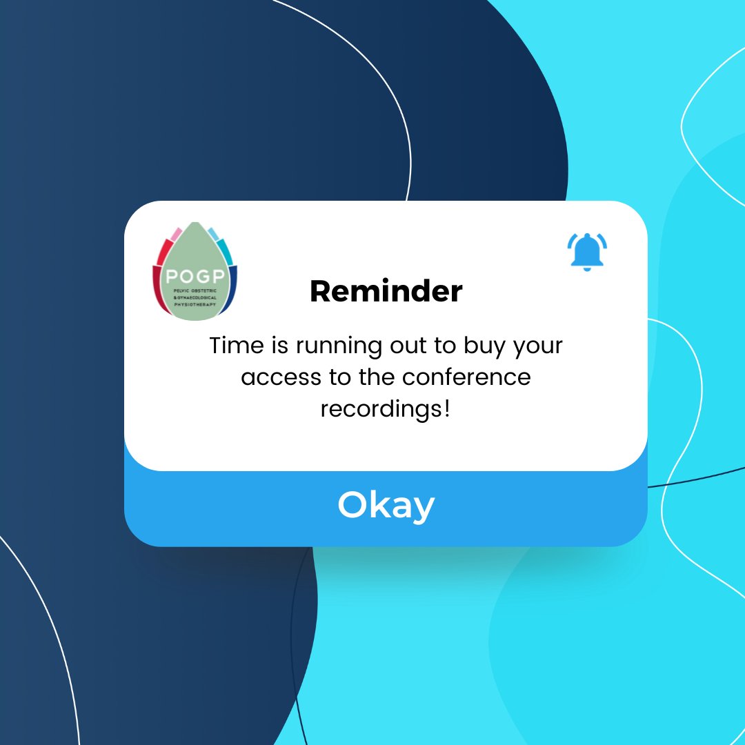 The availability to buy the conference recordings will expire TOMORROW... 11:59pm 14th November 2023.
Don't miss out on 2 fantastic days of CPD!

thepogp.co.uk/events/130/pog…