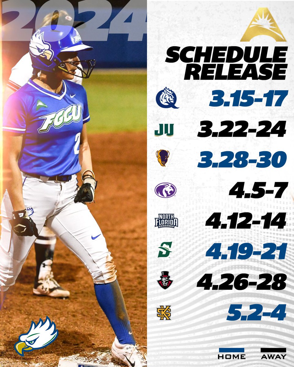 ASUN Softball๐ฅ (@asunsoftball) on Twitter photo ๐ฎ๐ฌ๐ฎ๐ฐ #๐๐ฆ๐จ๐ก๐ฆ๐ ๐๐ผ๐ป๐ณ๐ฒ๐ฟ๐ฒ๐ป๐ฐ๐ฒ ๐ฆ๐ฐ๐ต๐ฒ๐ฑ๐๐น๐ฒ - <a href="/FGCU_Softball/">FGCU Softball</a>
๐| asunsports.org/news/2023/11/1โฆ
#ASUNBuilt | #WingsUp ๐ฎ๐ฌ๐ฎ๐ฐ #๐๐ฆ๐จ๐ก๐ฆ๐ ๐๐ผ๐ป๐ณ๐ฒ๐ฟ๐ฒ๐ป๐ฐ๐ฒ ๐ฆ๐ฐ๐ต๐ฒ๐ฑ๐๐น๐ฒ - <a href="/FGCU_Softball/">FGCU Softball</a>
๐| asunsports.org/news/2023/11/1โฆ
#ASUNBuilt | #WingsUp