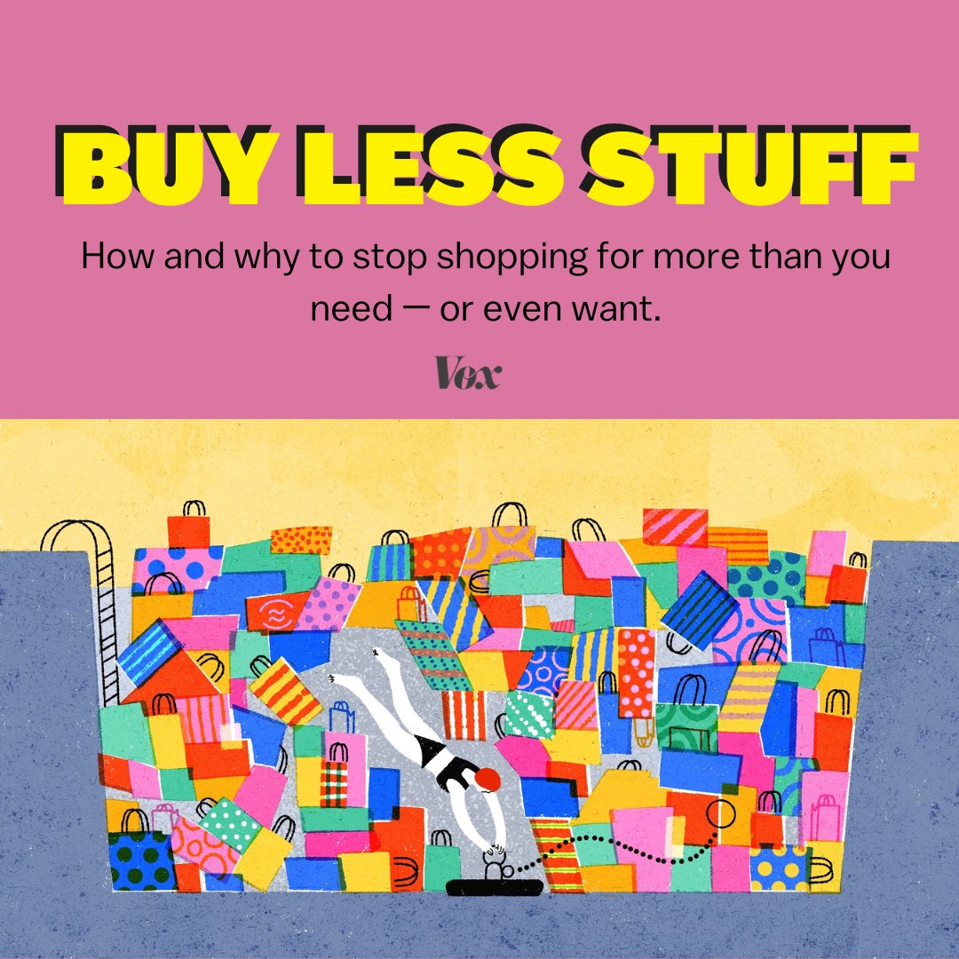 voxdotcom's tweet photo. We have a too-much-stuff problem.

Our latest package, "Buy less stuff," features 5 new stories about why you should rethink the way you shop — and how to do it. Learn more: https://t.co/OIhtOIJQwk https://t.co/kzZwBlUV4J