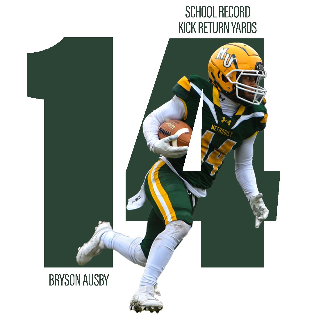 Congratulations to Bryson Ausby for breaking the school record for Kickoff Return Yards this season! #MonarchMade