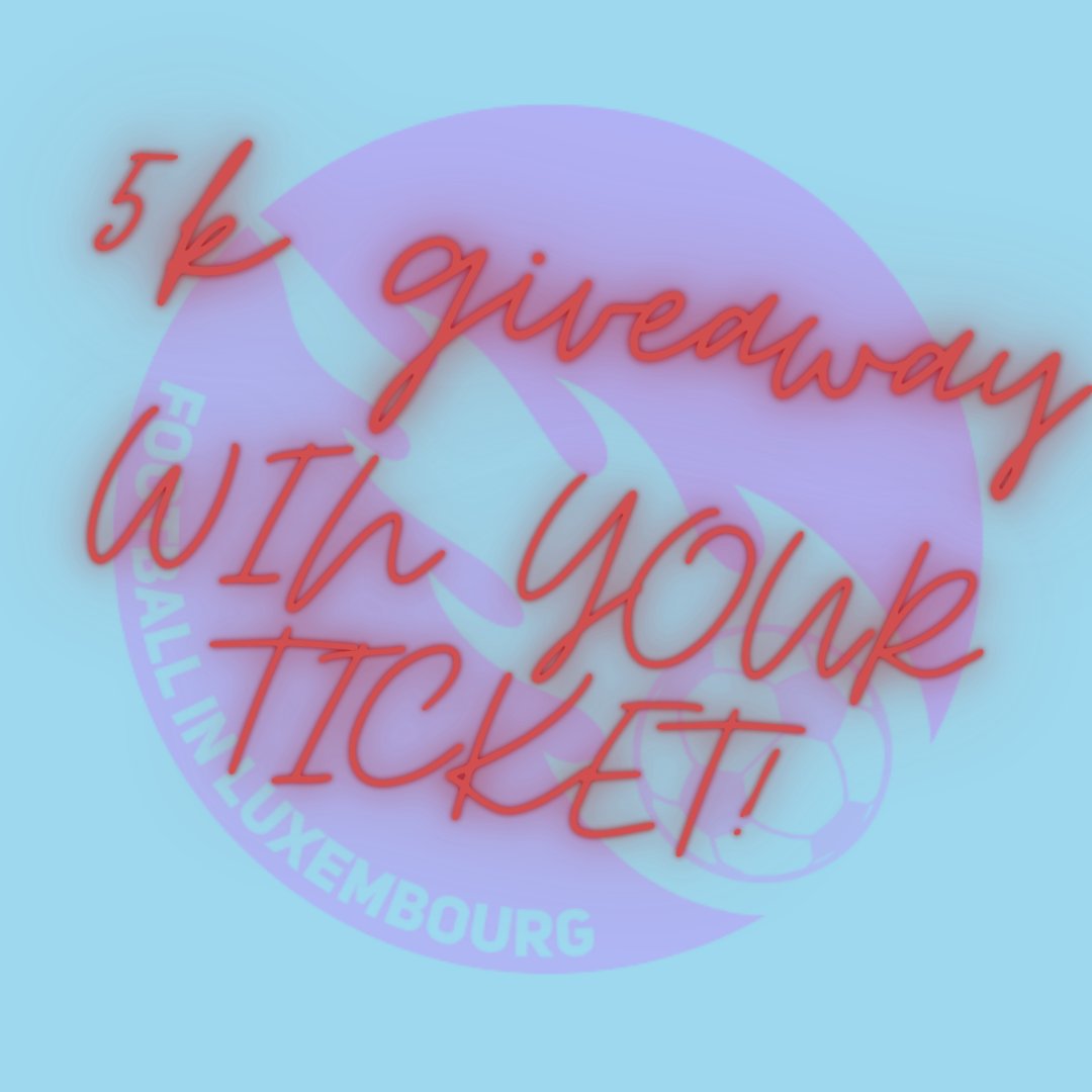 LuxembourgFooty's tweet photo. 🎊 𝟱𝗸 𝗚𝗜𝗩𝗘𝗔𝗪𝗔𝗬 🎊

Win a ticket to 🇱🇺🆚🇧🇦 Euro qualifier (16th Nov) by doing the following:

1️⃣ Follow this account
2️⃣ Like the post
3️⃣ Retweet the post
4️⃣ For x2 chance, tag a friend in the comments!

Deadline: 8:00am Wednesday, CET! https://t.co/5MKIHvc3BH