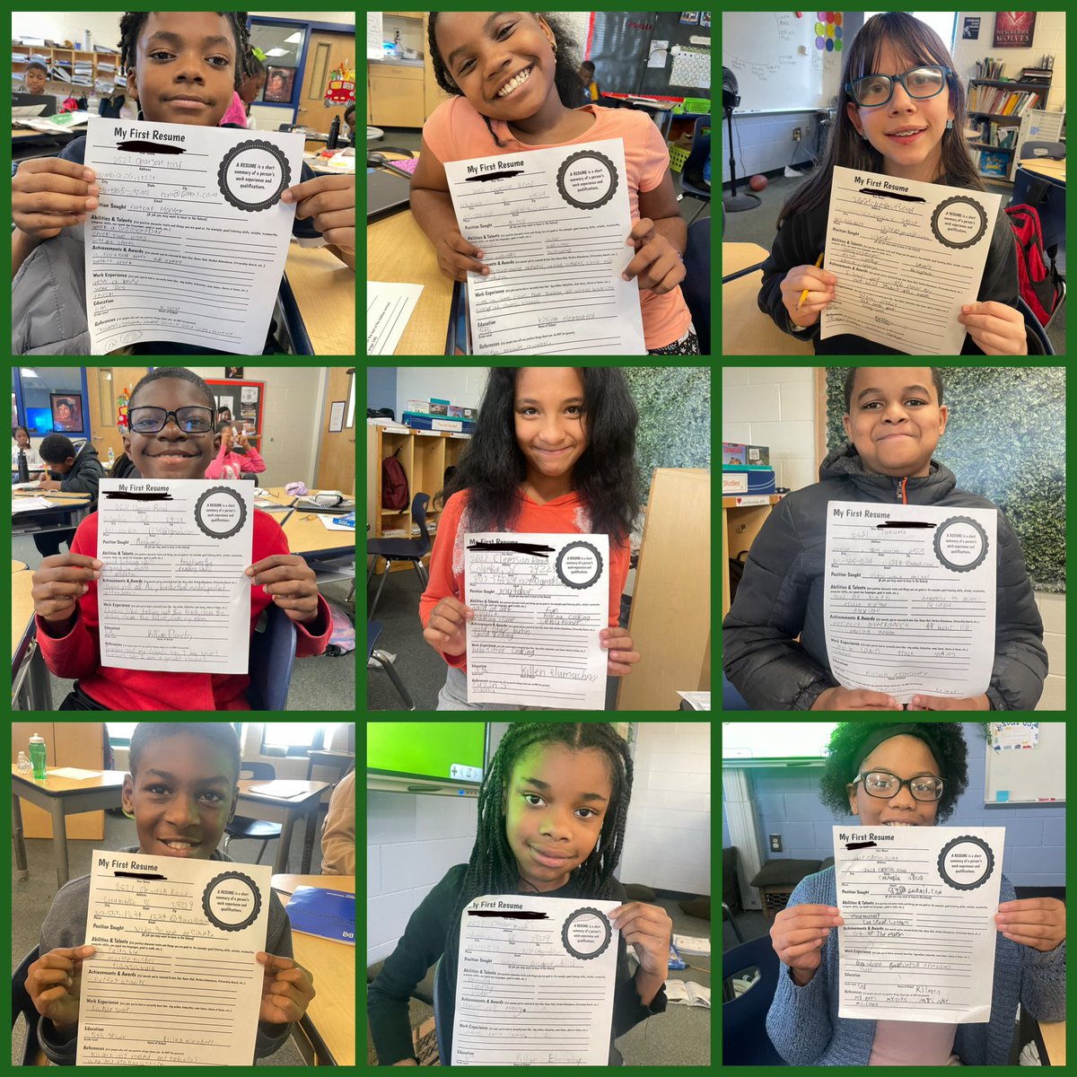 KimberlyHuntley's tweet photo. Killian’s 5th graders learned about resumes today. We talked about the format &amp; important things that are needed on a resume. We discussed references and that you always offer a 2-week notice. 
@Killian_STEAM @franklinscsu @JenniferrCain @DrOMorgan @RichlandTwo @RichlandTwoAVID https://t.co/vvdUZMvuWX