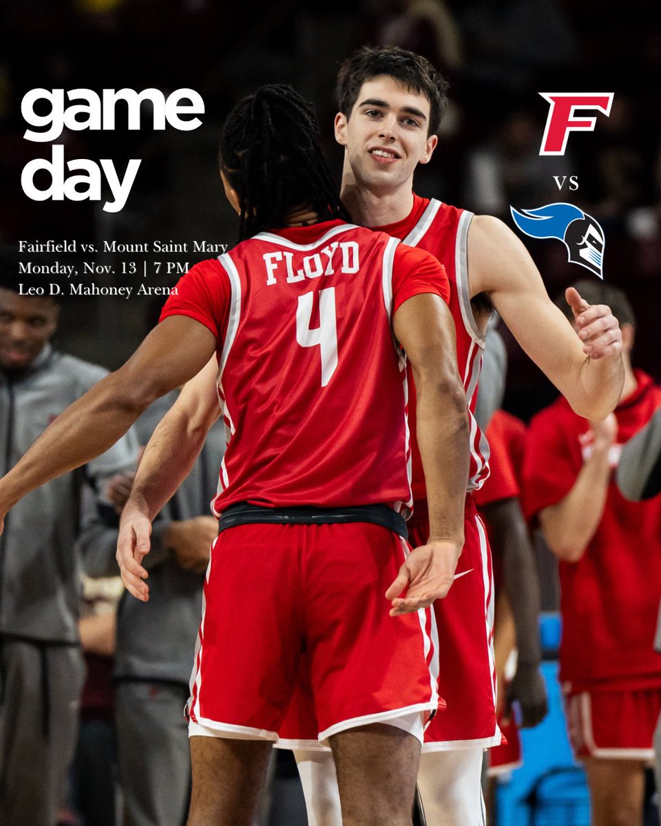 See you tonight, 🔴🌊!
 
<a href="/FairfieldU/">Fairfield University 🦌</a> students can claim a FREE ticket on the Super Stags App
 
🆚 Mount Saint Mary
🏟️ <a href="/MahoneyArena/">Leo D. Mahoney Arena</a>
⏰ 7 PM
🎟️ fairfieldstags.com/tix
📺 <a href="/ESPNPlus/">ESPN+</a>
🎥 bit.ly/3ufl915
🌎 maacsports.com/watch
📊 statb.us/b/484499
 
#WeAreStags 🤘🏀