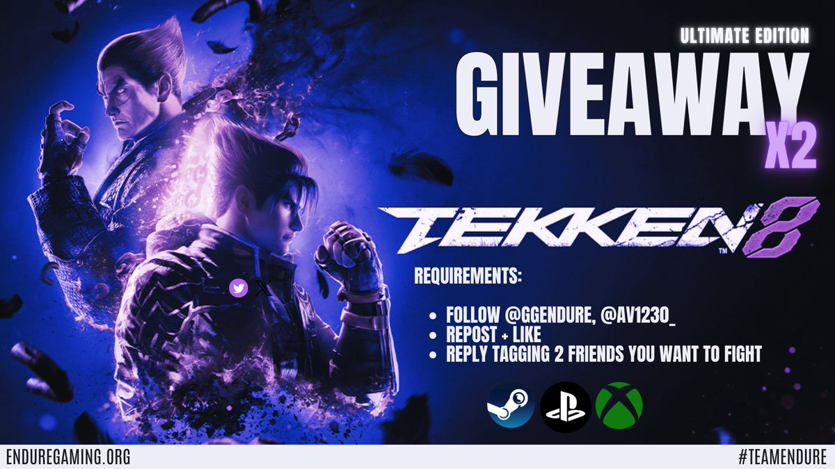 HAPPY MONDAY, IT'S THAT TIME!!! 📢 With the Tekken 8 showcase presented, we're sure many of you are excited to jump into the game once released, so we're teaming up with Mr. AV1230 (@av1230_) to giveaway a few pre-order copies! Already got it for yourself? Well this makes for a…