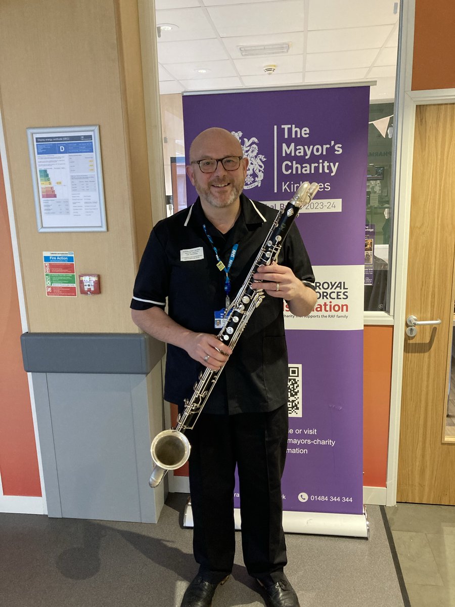 Exciting announcement about our Charity Concert📢

Our Consultant Nurse for Mental Health and keen musician, Ian Noonan, is joining our concert on Friday 1st of December to play alongside the Band of the Royal Air Force College! (1/3)