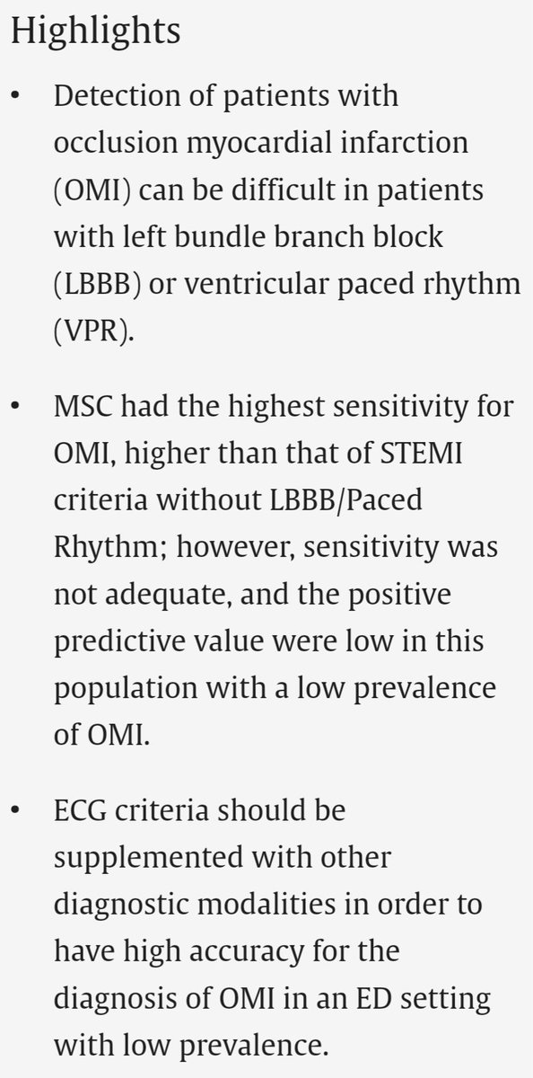 Comparison of diagnostic accuracy of current #LBBB  & ventricular pacing #ECG criteria for detection of occlusion #myocardialinfarction
doi.org/10.1016/j.ijca…
#CardioTwitter #cardioEd #Cardiology