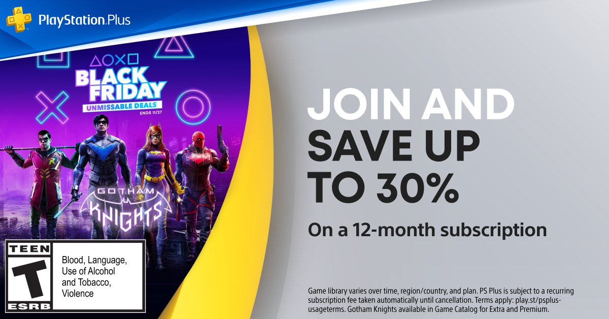 The 12-Month PlayStation Plus Black Friday Deal is Back