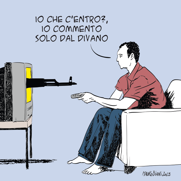 maurobiani's tweet photo. #Taglioalto #guerre #mondo 
Divano.    
Uscita Il 10 novembre su @ilvenerdi https://t.co/DRPNqBcC0h