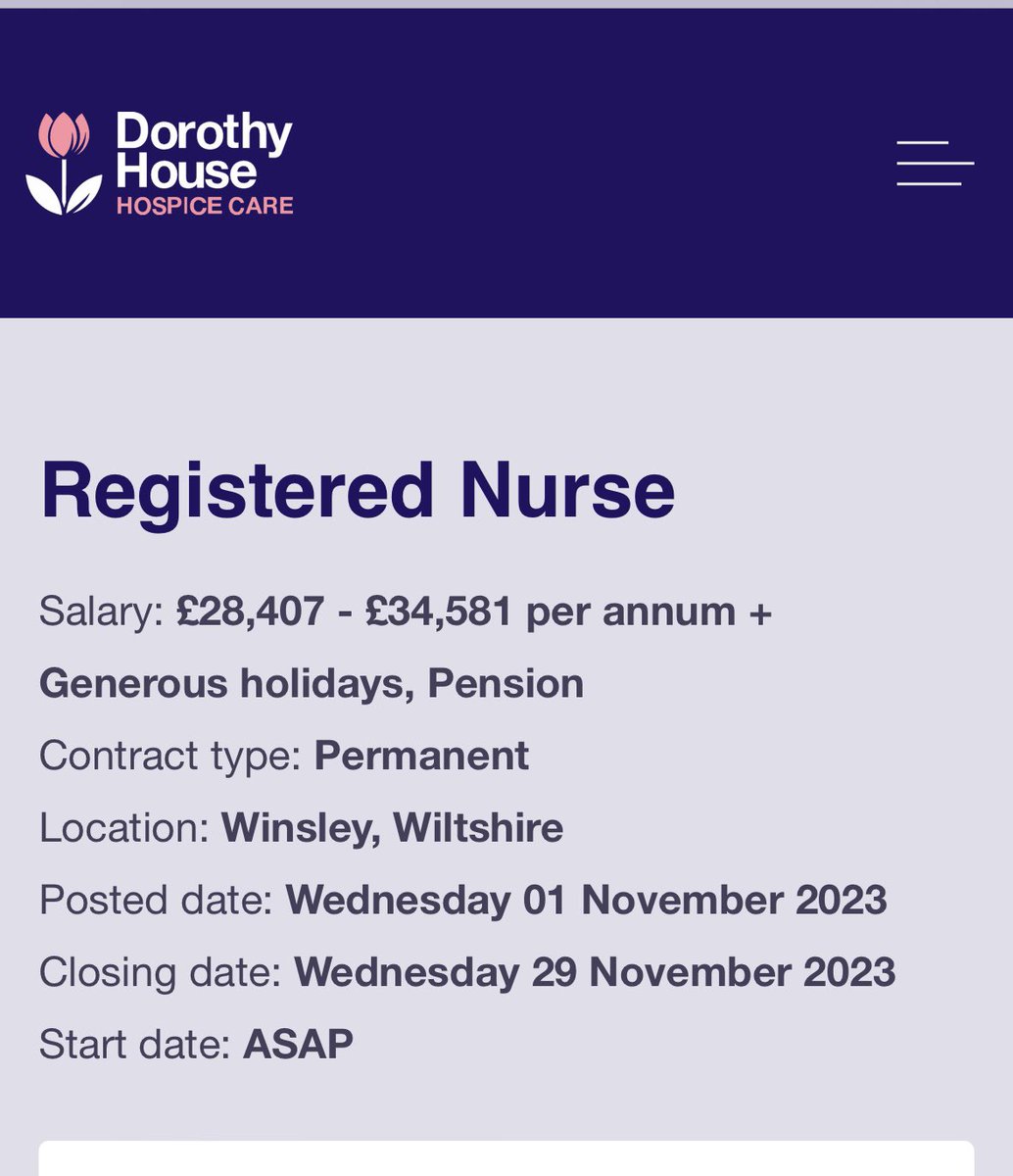 Fantastic opportunity to join a wonderful team <a href="/DorothyHouseHC/">Dorothy House Hospice Care</a>