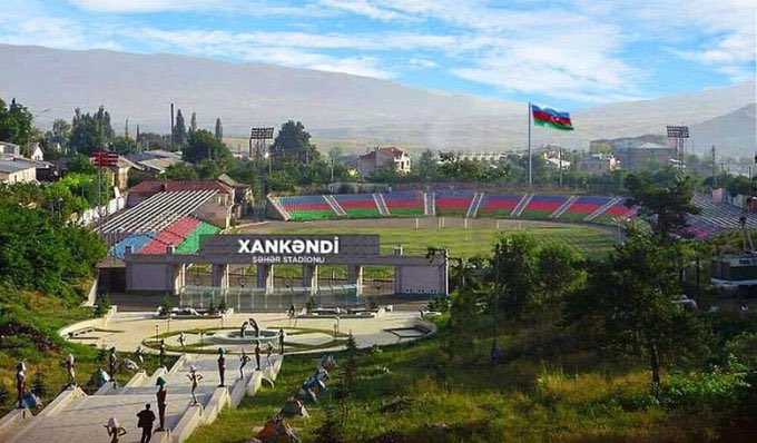 #Xankəndidə stadion demək olar hazırdı və futbolçularımızı gözləyir !🇦🇿🤌

#football 
#KarabakhisAzerbaijan
#Khankendi