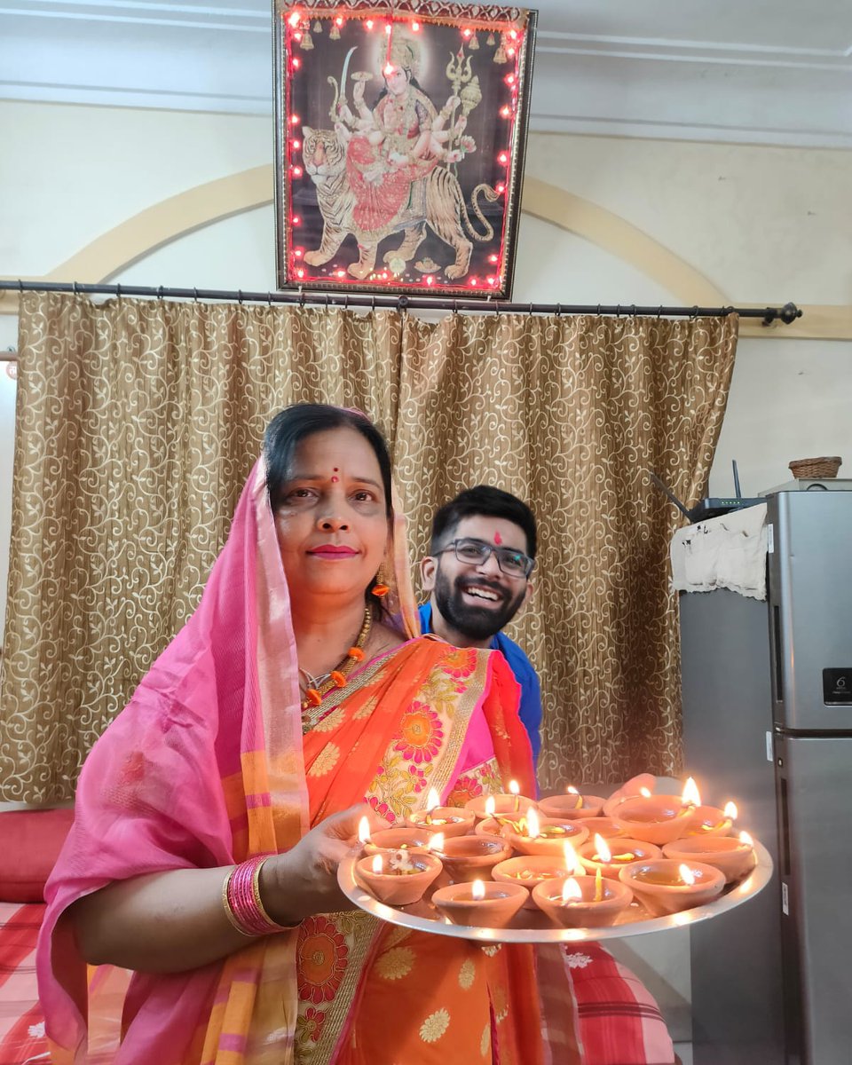 kritarthmittal's tweet photo. This Diwali wasn't very pleasant for us.

Moments after this photo was taken, my mum's saree caught fire while she was lighting diyas. She cried for help and our neighbours rushed.

But by the time we put it out, her elbow and left hand was severely burnt along with mild burns on her back. We took some OTC measures and then rushed to a hospital where the doctors gave her injections and dressed the wounds.

The doc has prescribed a 5-day course and reassured there's nothing to worry about. This incident is quite personal and I don't feel like talking about it much.

So why I am writing this post?

I had a realization yesterday (which I really feel everyone should think about).

1. It is so so important to have friends with a certain expertise — medical, law, etc. You never know at what time of the day you may need someone to pull you out of a mess. 

When we were taking OTC measures, I straight up called a friend and sent her photos of the burn. Amidst the Diwali chaos, she made herself available and assisted me with the right measures.

Without her inputs, I think I would have really panicked.

2. Anything can happen anytime (god forbid) and you won't realise until reality is in your face. Show love and care more often.

Parents are a different breed. While I was taking her to the hospital, she was really upset because she felt "Mere karan tum log ki bhi diwali kharab ho gayi. Tu chale jaa ab tere friends se milne, itna kuch nhi hua hai".

3. You don't have to be a believer to accept the concept of faith. While I always argue about the existence of some "divine power", I noticed my mom saying "aarti kari thi islie badi bala chhote me tal gayi".

It's crazy how she was kinda relieved even after such a huge incident because of her faith in god.

Ps. Because I had this experience, I really gave a lot of weight to these thoughts but in the retrospect, I think all of this is reasonably valid and everyone should think about it once. And probably give a hug to their loved ones.