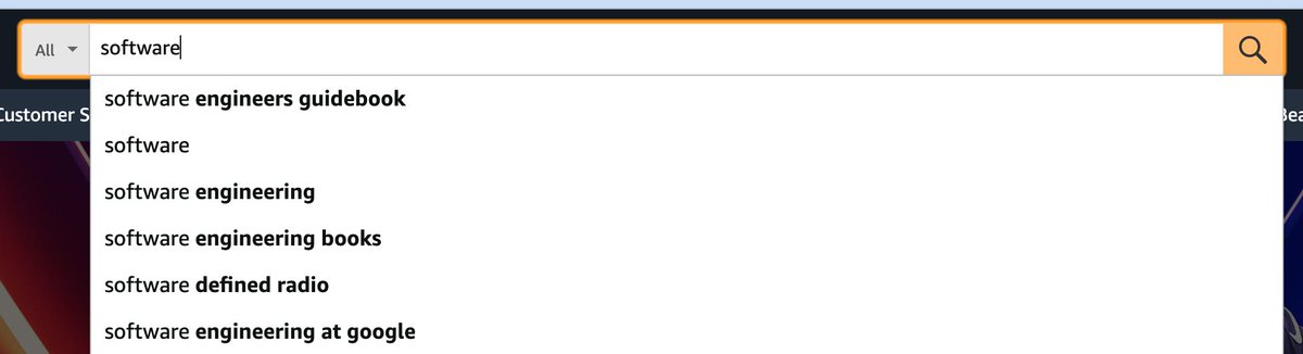 I love the fact that Amazon autocompletes 'Software' to 'Software Engineers Guidebook' by my buddy @GergelyOrosz. Congrats on the publishing! For those wanting to learn about the software engineering career path, check out: amazon.com/Software-Engin…