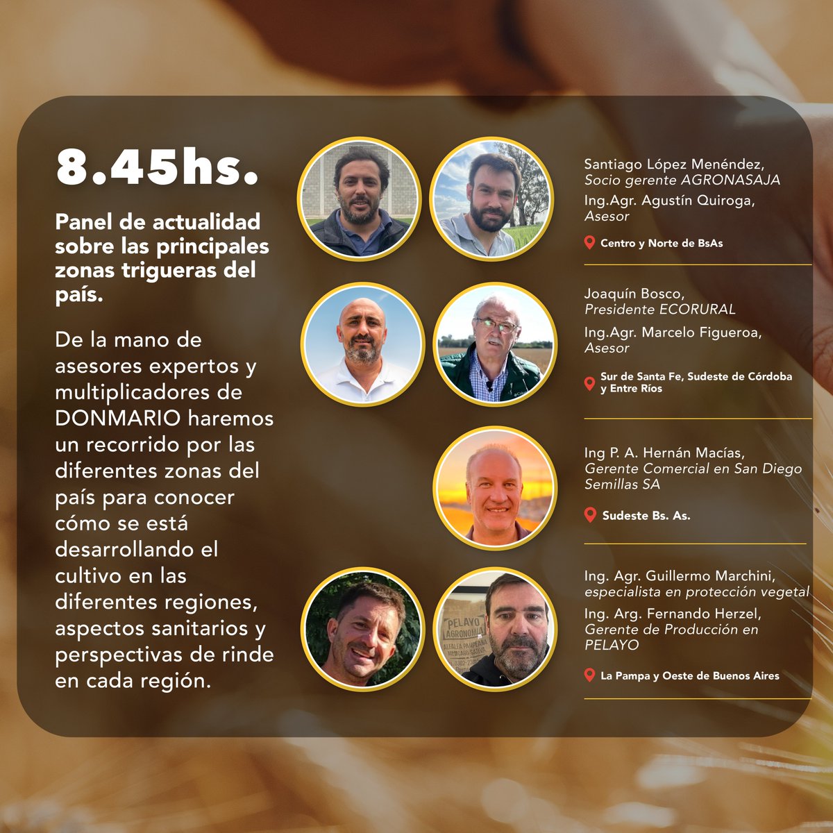 🌾 TODO EL TRIGO PARA TU REGIÓN 🌾

Si sos de:

🔸 NEA
🔸 Zona Núcleo
🔸 NOA
🔸 Centro de Santa Fe
🔸 Este de Córdoba
🔸 Norte de Córdoba
🔸 Sudeste de Buenos Aires
🔸 Centro y Norte de Buenos Aires