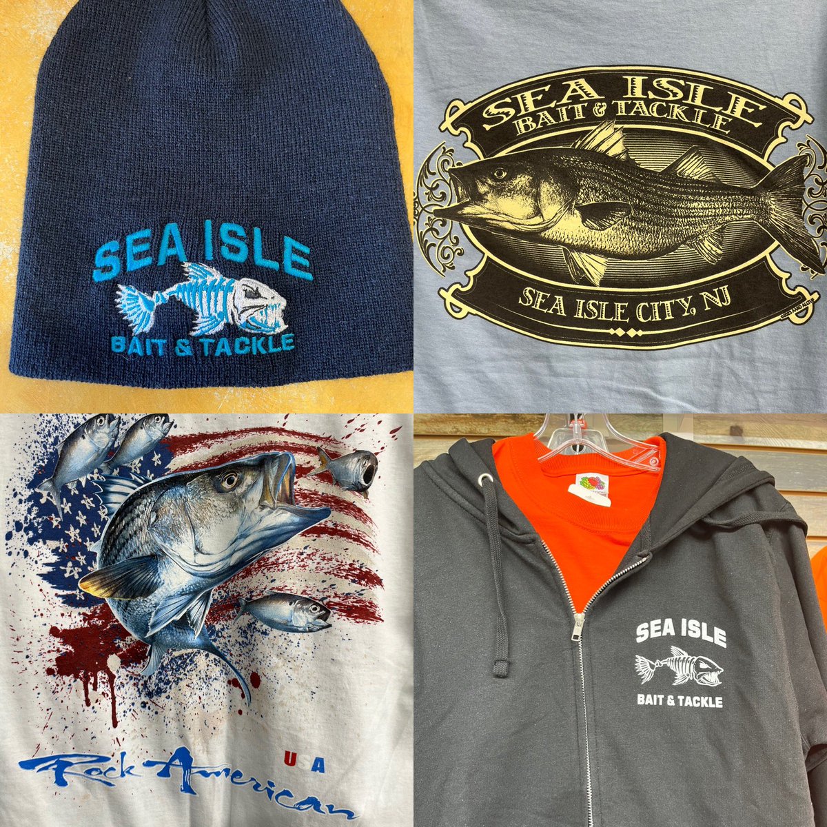 Loaded with new apparel. Can’t come in we ship. #seaislebaitandtackle #seaislebait #avalon #avalonnj #seaislecity #seaislecitynj #shopsmall #smallbusiness #shoplocal #supportsmallbusiness #newapparel #newhoodie #hoodie #knithat #newhat #tshirts #fishingshirt #WeAreBack