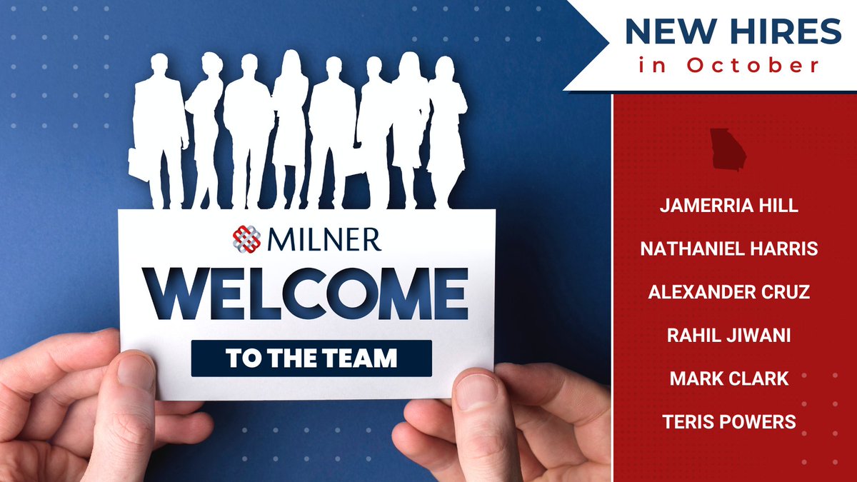 MilnerInc's tweet image. 🎉Excited to introduce our newest additions to #TeamMilner! Welcome to the team!! 
Considering a new career path? We have exciting opportunities available in Georgia, Florida, and North Carolina!

Visit our website at: hubs.ly/Q028G_YF0 
#MilnerTeam #NewHires #OpenPositions