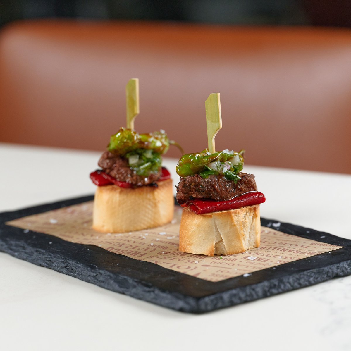 BullaGastrobar's tweet photo. Indulge in the art of small bites and big flavors with our new Tapas Happy Hour menu! π½οΈβ¨ From the sizzle of our Steak Montaditos to the elegance of Smoked Salmon Montaditos, every bite is a delicious journey.
#bullagastrobar #tapas #happyhour #montaditos #foodie #barbites https://t.co/mVRJ3fEqHR