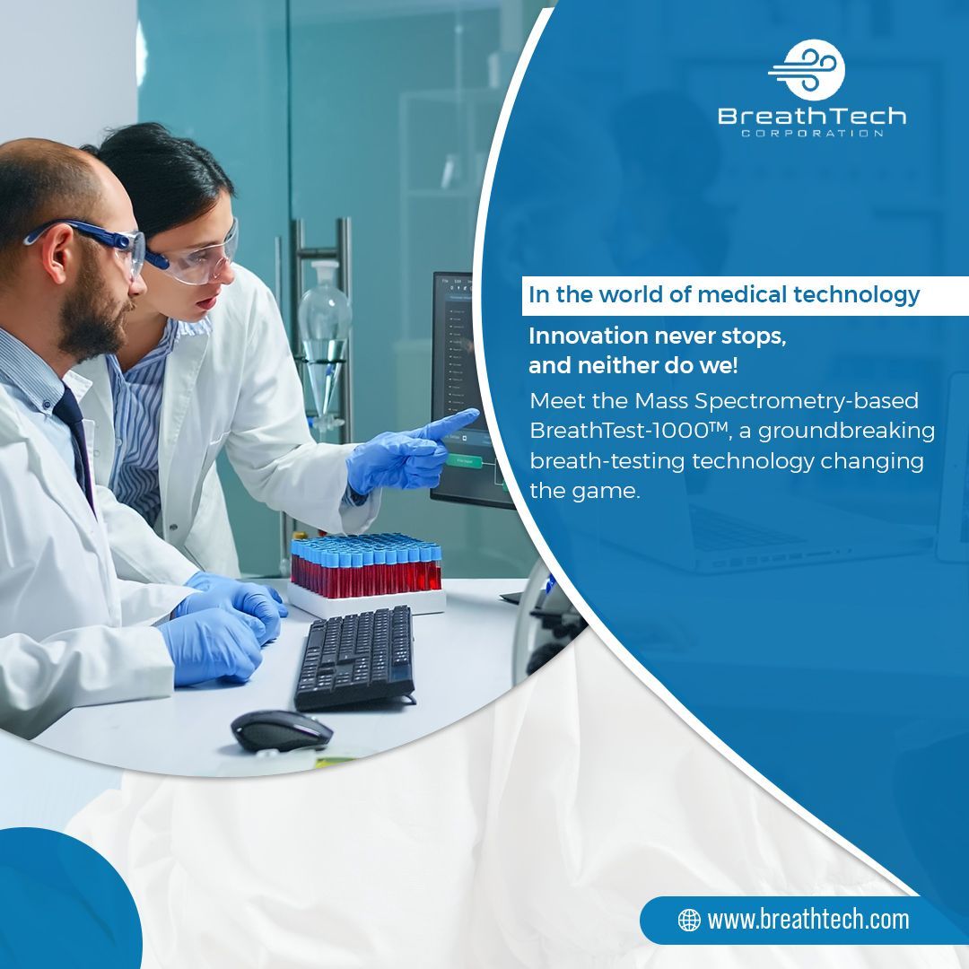 breathtech_corp's tweet image. Mass Spectrometry-based BreathTest-1000™, a groundbreaking breath testing technology that&apos;s rewriting the rules of the game.

#BreathTech #breathtesting #healthcare #healthtechnology #healthtech