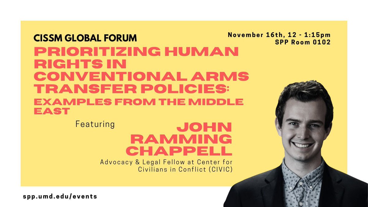 Join us for Thursday's Global Forum as we engage in a discussion with John Chappell, focusing on the crucial aspect of prioritizing human rights within arms transfers. Don't miss it! buff.ly/47lqwtQ