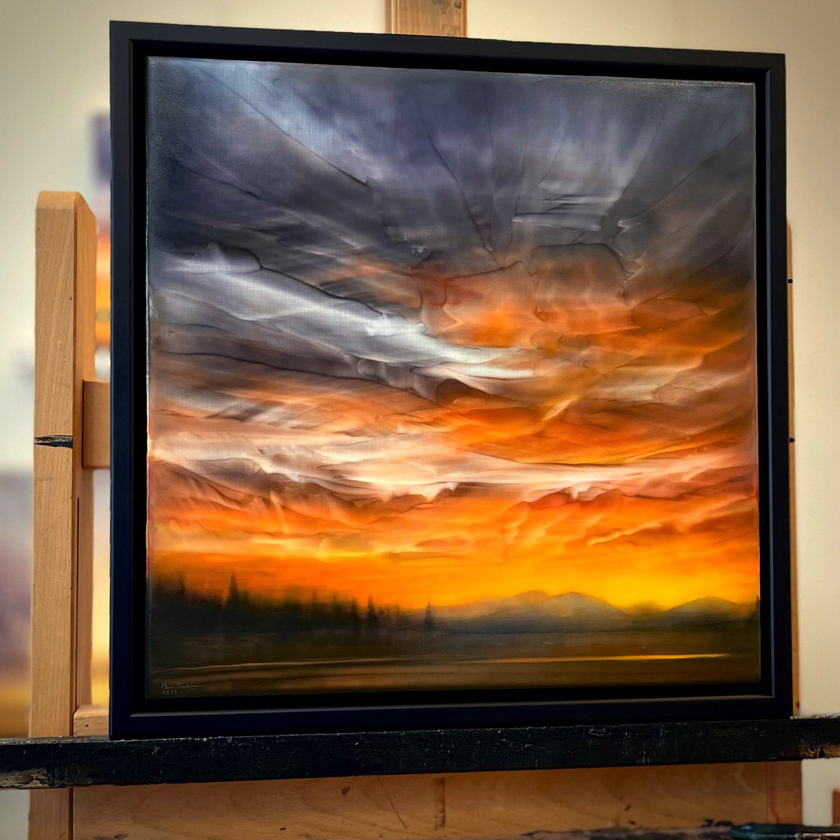 Range - 18”x18”, acrylics 
Inspiration from big sky country, it’s only right that I send it to a great gallery in Montana, Radius Gallery. This is one of eight pieces bound for Missoula, Montana. #Montana #artwork #artgallery #painting #artist #art