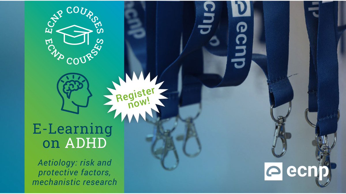 Register now for Module 2 of the #ECNP course on ADHD starting on 16 November 2023 at 16.00 CET! It includes five live learnings on the brain in ADHD, genetic risk and protection, epigenetics of ADHD and more. How to join ➡️ ecnp.eu/research-innov… #ADHD #brainresearch